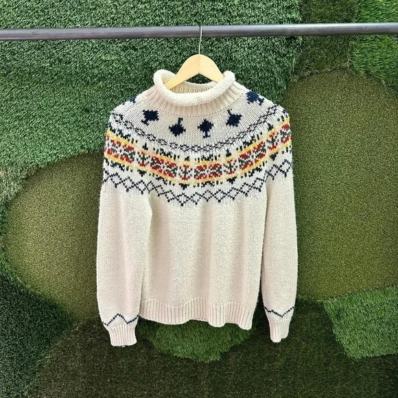 Vintage Jeff Laurent Patterned  Sweater Medium - Picture 1 of 5